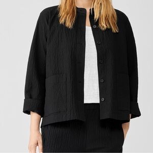 Eileen Fisher Black Textured Blazer